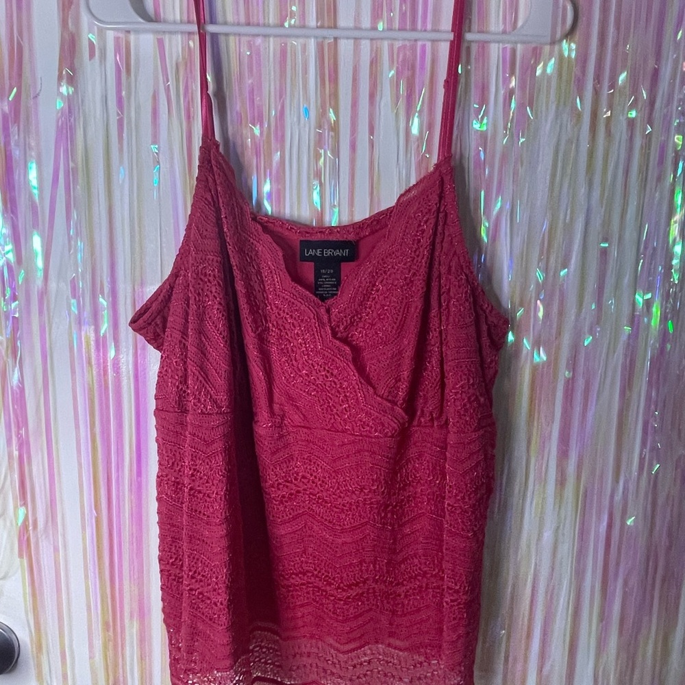 Lane Bryant Pink lace Camisole